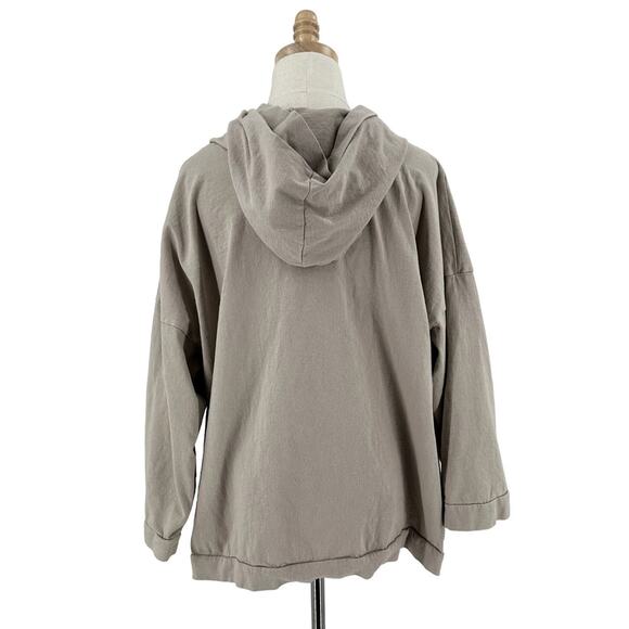 Bryn Walker Womens Oversized Hoodie Size Small Lightweight Minimalist Lagenlook - Picture 4 of 8